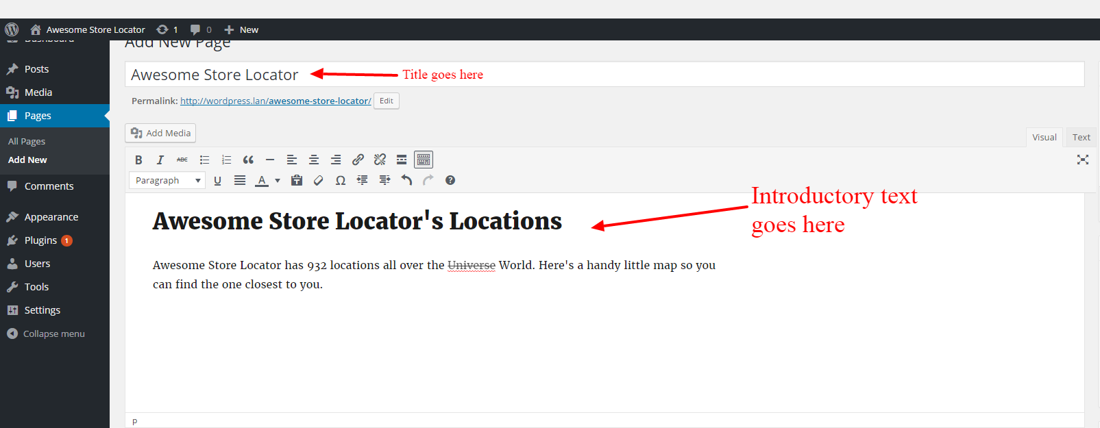 Store Locator Wordpress - Step 2