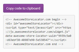 Store Locator - copy & paste a simple code snippet to include in your page